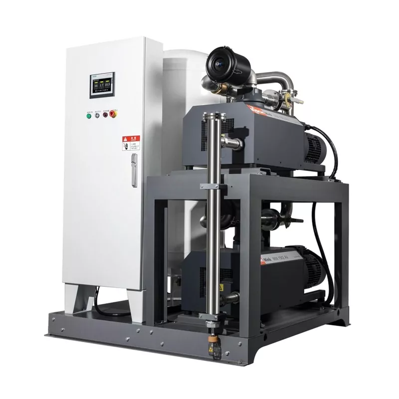 Oil-free rotary vane medical vacuum system